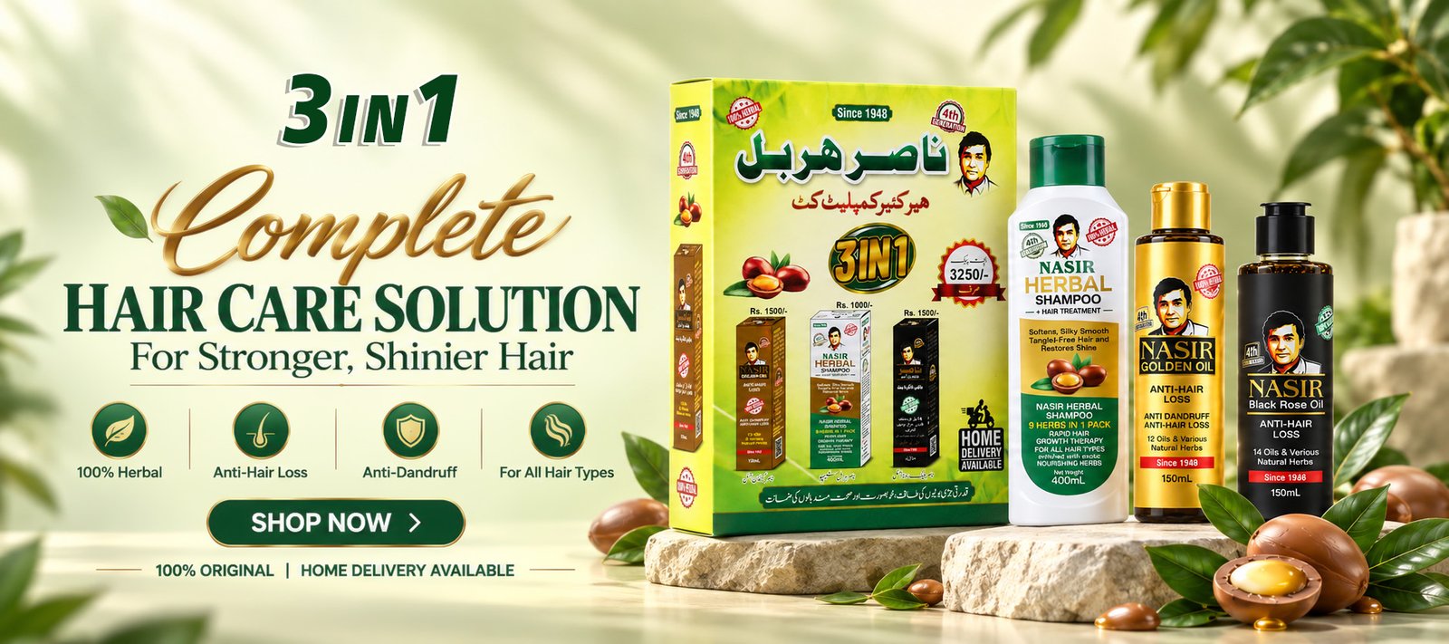 Nasir Oil Expert - 3-in-1 Complete Hair Care Solution